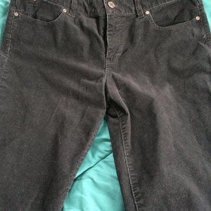 Talbots Black Corduroy Jeans Size 12 Long